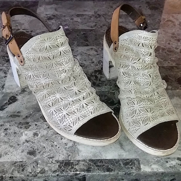 naughty monkey Shoes - Naughty Monkey Silver Lazer Cut Slip On.